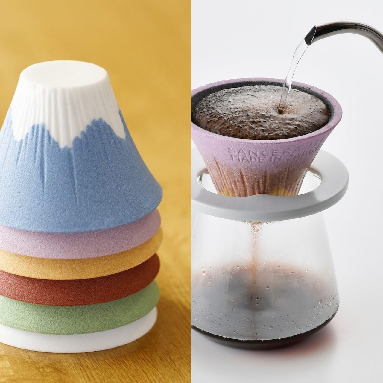 ECO filter 富士山 セラミックコーヒーフィルター 黄