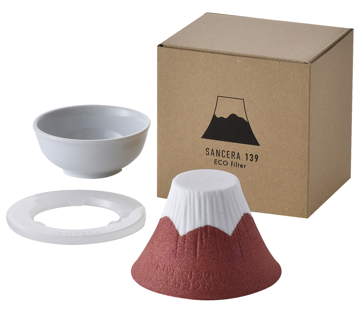 ECO filter 富士山 セラミックコーヒーフィルター 赤